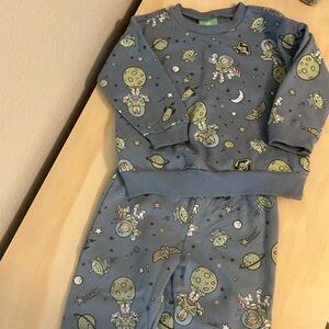 Disney Blue Pajama Set with Celestial Design